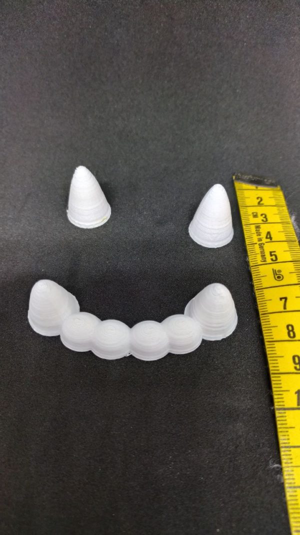 3D Printed teeth for fursuit